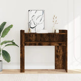 Console Table Smoked Oak 100x35x90 cm Engineered Wood 848469