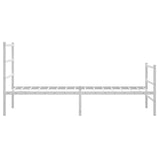 Metal Bed Frame without Mattress with Footboard White 90x190cm 355424