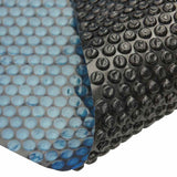Floating PE Solar Pool Film 381 cm Black and Blue 92975