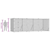Outdoor Dog Kennel Silver 6x2x2 m Galvanised Steel 3190459