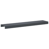 Garden Cover Profile 10 pcs 100 x 20 x 5 cm Steel Anthracite 8012925
