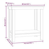 Work Bench 80x50x80 cm Solid Wood Pine 822496