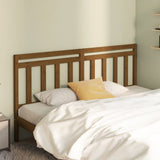 Bed Headboard Honey Brown 206x4x100 cm Solid Wood Pine 814117