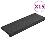 Stair Mats 15 pcs 65x21x4 cm Anthracite Rectangular Edge 134567
