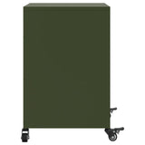 ZNTS Bedside Cabinet Olive Green 36x39x59 cm Steel 846724