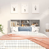 Headboard Cabinet Concrete Grey 120x19x103.5 cm 811857