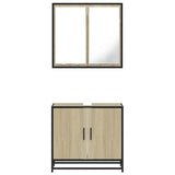 2 Piece Bathroom Furniture Set Sonoma Oak Engineered Wood 3300886