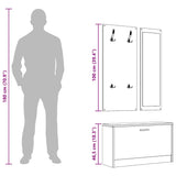 3-in-1 Shoe Cabinet Set White Engineered Wood 342570