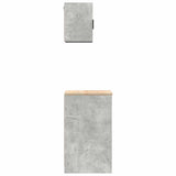 ZNTS Garage Cabinets 2 pcs Concrete Grey Engineered Wood 3328299