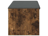 Hall Bench with Cushion with Shelf Smoked Oak 103 x 38 x 45 cm 891588
