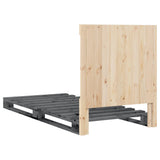 Bed Frame without Mattress Grey 90x200 cm Solid Wood Pine 3281562