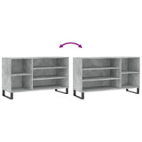 Shoe Cabinet Concrete Grey 102x36x60 cm Engineered Wood 831424