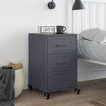 ZNTS Bedside Cabinet Anthracite 36x39x59 cm Steel 846730