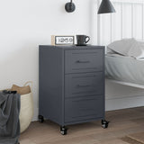 ZNTS Bedside Cabinet Anthracite 36x39x59 cm Steel 846730