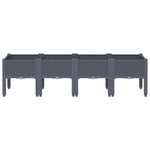 ZNTS Garden Planter with Legs Grey 160x40x42 cm PP 367901