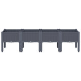 ZNTS Garden Planter with Legs Grey 160x40x42 cm PP 367901