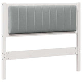 Upholstered Headboard White 100 cm Solid Pine Wood 879083