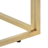 Coffee Table Gold Stainless Steel and Tempered Glass 350020