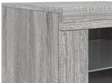 Sideboard with LED Lights Grey Sonoma 142.5x37x67 cm 3209091