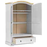 Wardrobe CORONA White 101 x 52 x 170 cm Solid Pine Wood 42021192