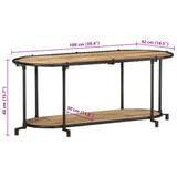TV Cabinet 100x42x40 cm Solid Wood Rough Mango 4013488
