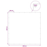 Tarpaulin with Eyelets Anthracite Grey 6 x 6 m 260 gsm PE 42039472
