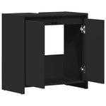 Bathroom Cabinet Black 60x33x61 cm Engineered Wood 802643