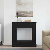 Fireplace Surround Black Oak 90x30x90 cm Engineered Wood 865984