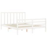 Bed Frame without Mattress White 160x200 cm Solid Wood Pine 3193802