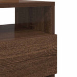 ZNTS Bedside Cabinets 2 pcs with 2 Drawers Brown Oak 40x33x60 cm 858573