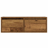 TV Cabinet with LED Lights Old Wood 75x35.5x25 cm 860236