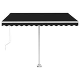 Manual Retractable Awning with LED 300x250 cm Anthracite 3069504