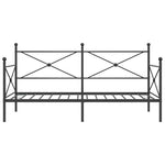 Day Bed without Mattress Black 100x190 cm Steel 4104669