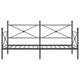 Day Bed without Mattress Black 100x190 cm Steel 4104669