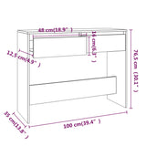 ZNTS Console Table Concrete Grey 100x35x76.5 cm Engineered Wood 809840