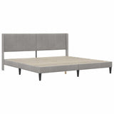 Bed Frame with Headboard Light Grey 180 x 200 cm Velvet 42027536