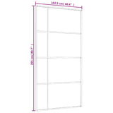 Sliding Door Frosted ESG Glass and Aluminium 102.5x205 cm Black 151687