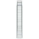 Arched Gabion Baskets 6 pcs 200x50x180/200 cm Galvanised Iron 3146408