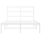 Metal Bed Frame without Mattress with Headboard White 120x200cm 355412