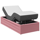 Electric Adjustable Bed Frame Pink 190 x 90 x 33.5 cm Steel 42037338