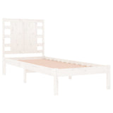 Bed Frame without Mattress White 75x190 cm Small Single Solid Wood 3104179