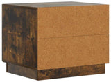 Bedside Table Smoked Oak 43 x 34.5 x 47 cm Engineered Wood 895265