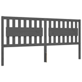 Bed Frame without Mattress Grey 200x200 cm Solid Wood Pine 3192448