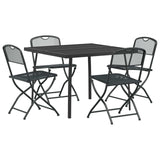 Outdoor Furniture Set Folding 5 pcs Anthracite Iron and Steel 3422895