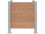 Garbage Bin Fence Brown 85 x 85 x 115 cm Aluminium and WPC 42039181