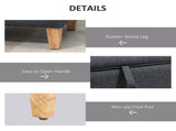 Linen Storage Ottoman Padded Footstool with Rubberwood Legs for Storage Box, Bed End, Shoe Bench, T3398P328178