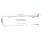 TV Cabinet Smoked Oak 140x40.5x35 cm Engineered Wood 342626