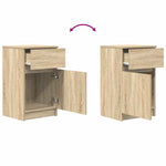 ZNTS Bedside Cabinets 2 pcs Sonoma Oak 39x35x65 cm Engineered Wood 861324