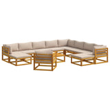 Sofa Set 12 pcs Natural Solid Acacia Wood 3417232