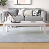 Coffee Table White 110x50x30 cm Solid Wood Pine 814235
